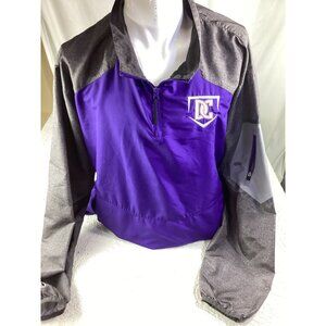 Holloway Purple & Gray Quarter-Zip Pullover Jacket 2XL*DC Desoto County, MS*VGC